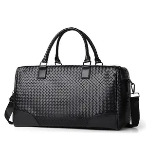 Logo Printed Woven Portable Travel Bag With Large Capacity For Sport Fitness Mens Shoulder Bags