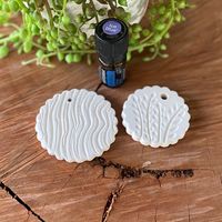 Diffuseur d'huiles essentielles en pierre de gypse blanche imprimée personnalisée, tablette parfumée à suspendre pour la maison et les placards