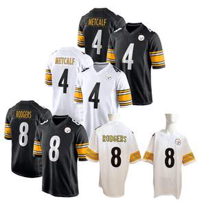 Groothandel Kwaliteit Pittsburgh American Football Jersey 4 # Dk Metcalf 8 # Aaron Rodgers Borduurwerk Jersey Snel Droog En Ademend - Product Image 1