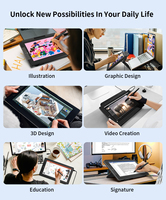 Tablette graphique numérique professionnelle VEIKK VK1200V2 avec écran pour la conception de mode