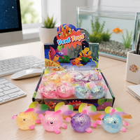 Ensemble de jouets anti-stress souples en TPR transparents à paillettes en forme de poisson, multi-packs de jouets de décompression