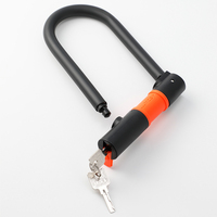 Antivol en U pour vélo en acier haute teneur en carbone de 16 mm avec câble de 120 cm et coussinet de protection en silicone anti-rayures pour vélo électrique et trottinette