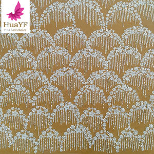 HY3046 Último <span class=keywords><strong>Blanco</strong></span> Trabajo Pesado 3D Perlas Con Cuentas Encaje Boda Nupcial Con Lentejuelas Tela Africana Al Por Mayor - Product Image 1