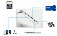 Cadre photo numérique avec écran IPS FHD de 13 pouces, lecteur vidéo numérique électronique de 13,3 pouces, boucle d'images, lecteur publicitaire avec HD-MI USB SD