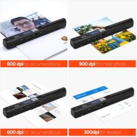 Escáneres Portátiles para Documentos, Fotos, Imágenes Antiguas, Recibos, 900 DPI, Escanea Páginas a Color A4 en 3 Segundos, Escáner de Fotos para Computadora
