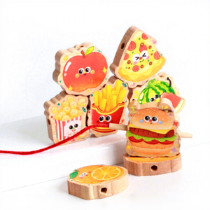 <span class=keywords><strong>Jeu</strong></span> de perles en bois pour enfants, en bois de hêtre, pour l'exercice de la concentration et le développement de la pensée logique, 3 styles au choix, jouet d'enfilage de perles pour enfants - Product Image 6