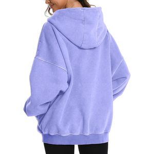Sweat à capuche oversize unisexe 2025 en molleton de coton épais délavé style vintage avec fermeture éclair XS ASIN B0DMVDN2WJ - Product Image 5