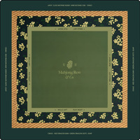 Tapis de mahjong américain à imprimé floral d'oiseaux, tapis de table de mahjong épaissi antidérapant et insonorisant
