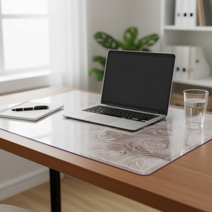 Cubierta de Mesa de Plástico Transparente de 36 x 60 Pulgadas, Tapete Rectangular para Escritorio, Impermeable, Fácil de Limpiar, para Oficina, Cómoda, Mesa de Noche - Product Image 2