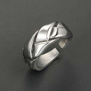Stainless Steel Woven <b>Ring</b> <b>Adjustable</b> Opening Men's Fashion Jewelry SA1072 - Product Image 2