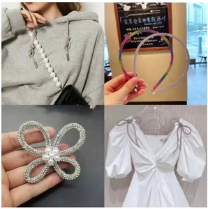 OEM <span class=keywords><strong>Rhinestone</strong></span> tùy chỉnh dây rút tinh thể dây quần short trang trí Vòng trang sức <span class=keywords><strong>Rhinestone</strong></span> dây với lời khuyên dây rút - Product Image 3