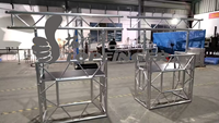 Cabine lumineuse DJ simple, système de treillis d'éclairage en aluminium, prix d'usine, équipement de toit en treillis de fond