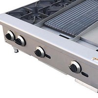 Série de plaques de cuisson au gaz commerciales à poser sur comptoir, avec gril barbecue, équipement de cuisson professionnel