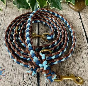 Kalung Anjing Latihan Besar Warna Coklat Biru Buatan Tangan yang Dapat Disesuaikan dengan Gesper Paracord untuk Anjing Kecil dan Sedang - Product Image 6