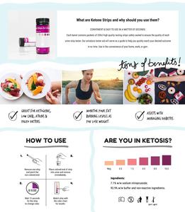 Ketone-dipstick de monitor de orina para el hogar, <span class=keywords><strong>tiras</strong></span> reactivas de urinálisis, <span class=keywords><strong>tiras</strong></span> de prueba de citosis médica - Product Image 6