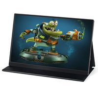 Monitor Portátil para Juegos con Pantalla Extendida IPS FHD de 15.6 Pulgadas y Carcasa de Metal, Monitor Portátil Empresarial con Pantalla Extensible de 15.6 Pulgadas