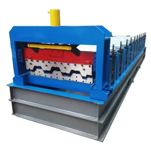 Construction Equipment Floor Deck Panel Cold Roll Form Tile Making Steel Machine For Sale