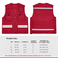 Gilet de travail rouge pour hommes et femmes, veste sans manches pour secours d'urgence, sécurité extérieure, vêtements de travail décontractés haute visibilité