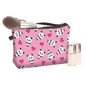 Bolsas de Lápices de PVC con Diseño de Panda, Lindas y Personalizadas, Bolsa de Cosméticos Portátil, Bolsa de Viaje para Maquillaje, Bolsa de Almacenamiento de Archivos con Cierre de Cremallera - Product Image 5