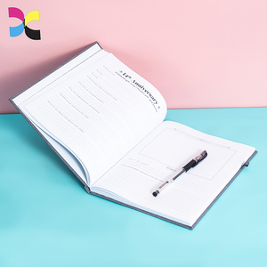 Tùy chỉnh sang trọng A4 máy tính xách tay màu hồng màu đen màu xanh 100 sheets vải Bìa xoắn ốc yên khâu bìa cứng B5 máy tính xách tay - Product Image 2