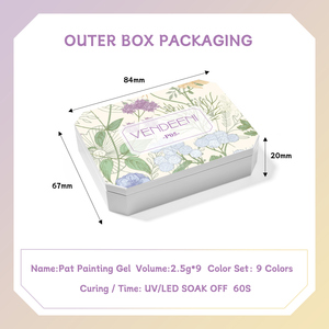 เจลทาเล็บ VENDEENI 2025 สีซาตินเงางาม รุ่นใหม่ล่าสุด ให้เอฟเฟกต์ไล่เฉดสีแบบ Pat Pat Paint  ลอกออกได้  แบบ Pat Ombre Gel - Product Image 3