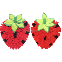 Tapis de renifflement pour chien en forme de fraise, jouet de distribution lente pour le travail olfactif des animaux de compagnie