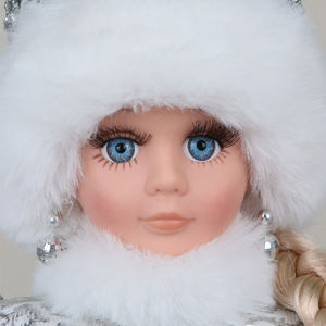 SOTE高品质电动音乐Snegurochka蓝色长袍俄罗斯新年室内装饰带彩盒 - Product Image 4