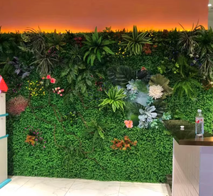 Mur de gazon artificiel, toile de fond, panneau mural de plantes vertes, protection solaire, anti-UV, aménagement paysager de jardin extérieur, mur de gazon décoratif - Product Image 4