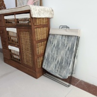 Vente chaude Portable Pliant Pliable Salle De Bains Panier De Rangement Étanche En Métal Panier À Linge