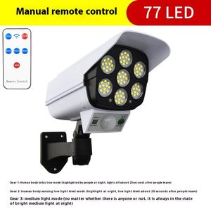 도로 감시 카메라용 야외 정원 거리 국경 간 인간 유도 시뮬레이션 IP65 용 지능형 LED 태양광 조명 - Product Image 6