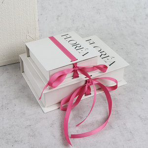 Custom Printed Paper Cardboard <b>Magnetic</b> Closure Gift Boxes with Ribbon - Product Image 1