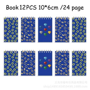 Sonic Themed Spiral Notebook Cute Japanese Korean Style 12pcs <b>Digital</b> Printing Log Pulp Paper 70gsm - Product Image 2