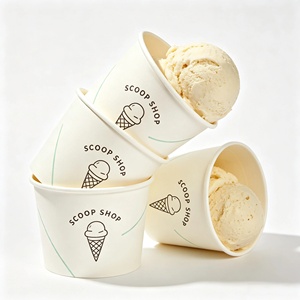Kraft Paper Ice Cream <b>Cup</b> 4oz 6oz 8oz With Window Lid Custom Printed Dessert Parfait <b>Cup</b> Wholesale - Product Image 1