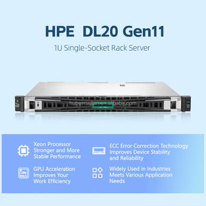 Serveur Rackable 1U ProLiant DL20 Gen11 Xeon Fiable et Économique avec SSD, 4 DDR5 4800MT/s, 128 Go Max en Stock 2025 - Product Image 1