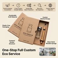Boîte cadeau de luxe personnalisée pour insuline, en papier kraft écologique, emballage médical durable pour kit diabétique, USA