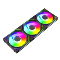 Ventilateur carré LED RGB tout-en-un 5V avec contrôle PWM intégré pour boîtier d'ordinateur et système de refroidissement liquide