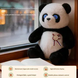 Jouet intelligent AI, robot de conversation en peluche <span class=keywords><strong>panda</strong></span>, aide à la conversation et aux questions et réponses, <span class=keywords><strong>panda</strong></span> qui peut cligner des yeux - Product Image 3