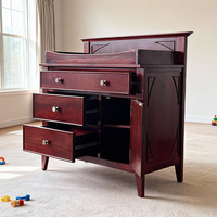 En stock - Table à langer et commode en bois pour nouveau-né, détachable, avec tiroirs