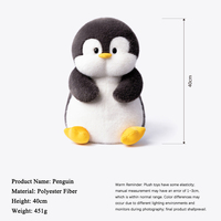 Pingouin Mignon 40cm en Coton PP Doux pour Décoration de Fête, Cadeau à Câliner, Jouets en Peluche Pingouin pour Enfants