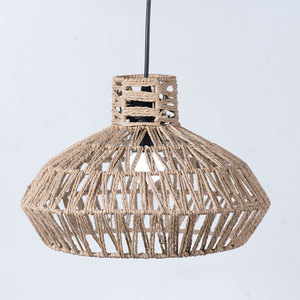 Paper <b>Rope</b> Pendant Lamp Round E27 <b>Led</b> Light Source Easy Installation For Guesthouses Restaurants Teahouses - Product Image 4