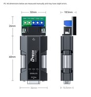 Module convertisseur opto-isolé série RS232 vers TTL de qualité industrielle DTECH IOT9005 3.3V/5V