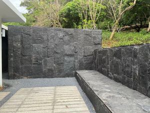 Popular piedra de granito gris oscuro piel pared cadding seta piedra para decoración Exterior e Interior - Product Image 4