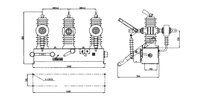 Disjoncteurs à vide triphasés extérieurs, norme IEC62271, modèle ZW32-12G/630-20, 12 kV, 630 A, 20 kA, moyenne tension, pôle VCB
