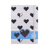 Cahier de planificateur d'affaires personnalisé multicolore à imprimé cœurs Couverture rigide en papier de cuir Journal scolaire Fournisseur de la Chine