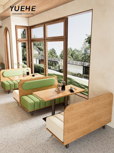 Custom Jabanese 4 plazas de madera contrachapada HPL lindo stand sofá y mesa para sushi <span class=keywords><strong>Lamian</strong></span> fideos <span class=keywords><strong>restaurante</strong></span> café - Product Image 6