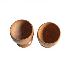AZ ENTERPRISES - Juego de 2 Copas de Vino de Madera Ecológicas Hechas a Mano, Modelo AZE-WG035, Capacidad de 250 ml, Diseño Moderno para Cócteles y Fiestas - Product Image 3