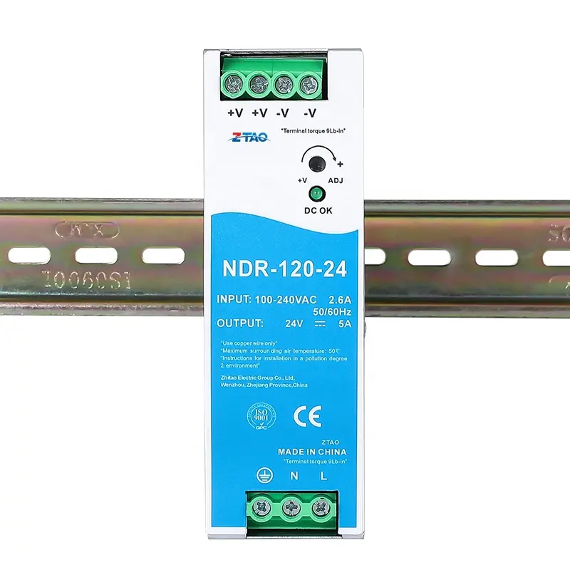 NDR-120-24 industrial endüstriyel güç kaynağı 120W 24V 5A 48V 2.5A ac dc dönüştürücüler için anti-girişim ray güç kaynağı led