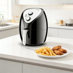 Friteuse à air électrique moderne en plastique 3,5 L, contrôle manuel, carrée, 1200 W, efficacité énergétique, cuisson rapide, réglable, antiadhésive, pour la maison - Product Image 5