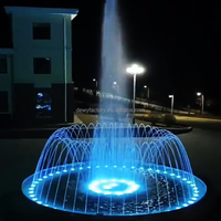DEWY Büyük Yuvarlak Dış Mekan Dans Eden Çeşme Çok Katmanlı Müzikli RGB Su Jeti Şehir Merkezi Meydanı Peyzaj Projesi için