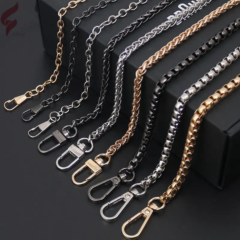 Lihui high quality new chains handbag accessories chain metal shoulder handbag chain strap for bags